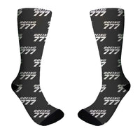 Thumbnail for Boeing 777 & Text Designed Socks