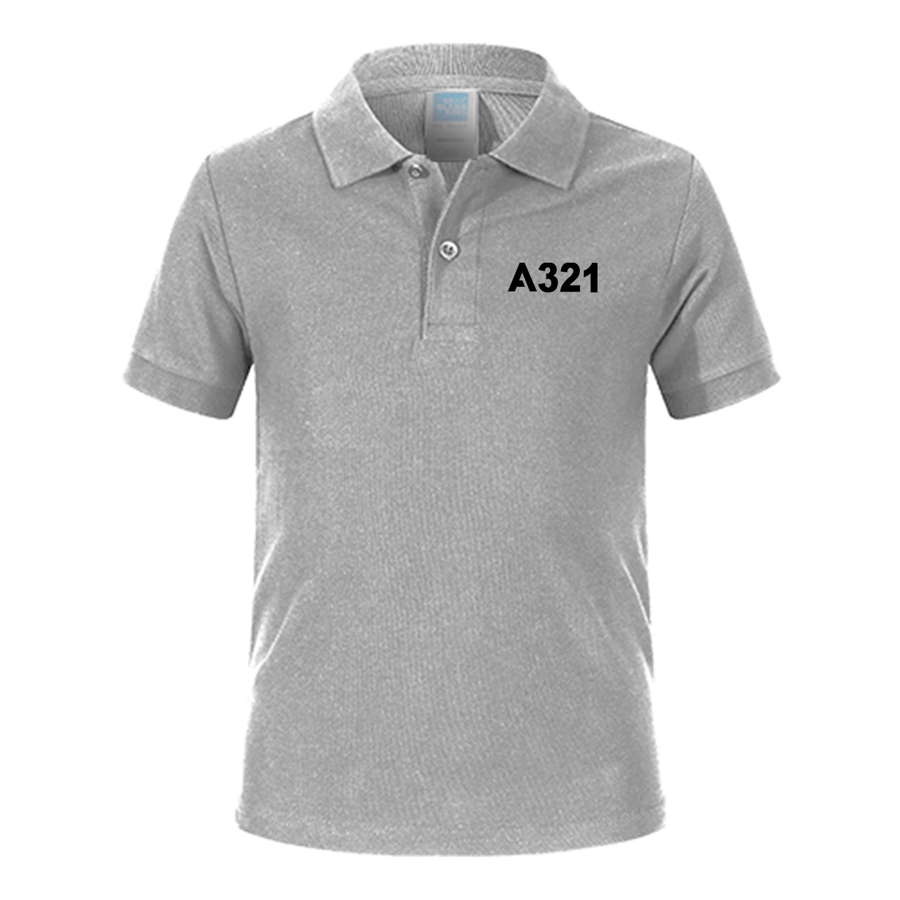 A321 Flat Text Designed Children Polo T-Shirts