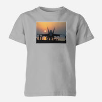 Thumbnail for Military Jet During Sunset Designed Children T-Shirts