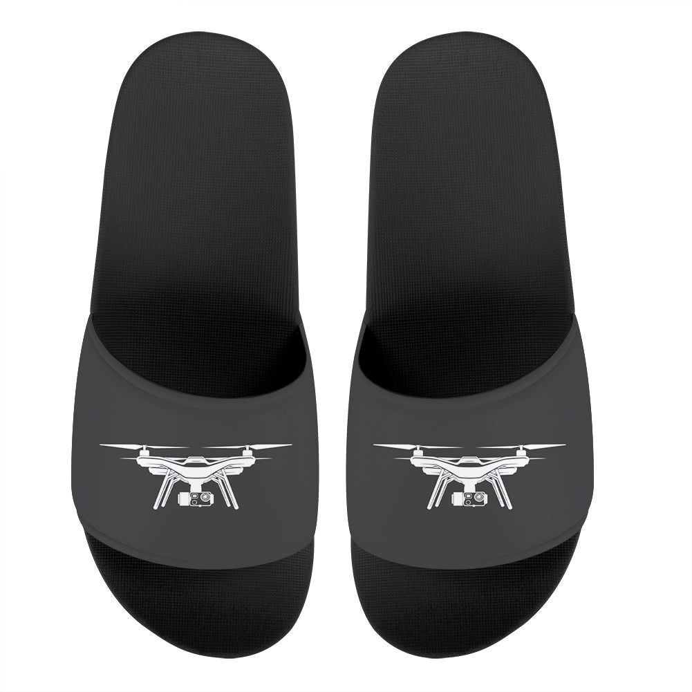 Drone Silhouette Designed Sport Slippers