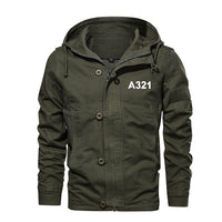 Thumbnail for A321 Flat Text Designed Cotton Jackets