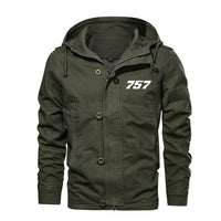 Thumbnail for 757 Flat Text Designed Cotton Jackets