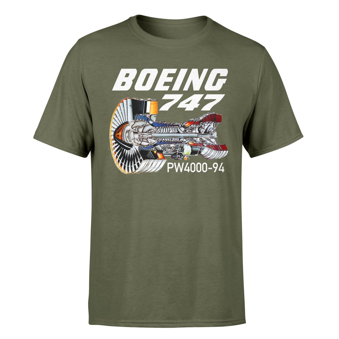 Boeing 747 & PW4000-94 Engine Designed T-Shirts