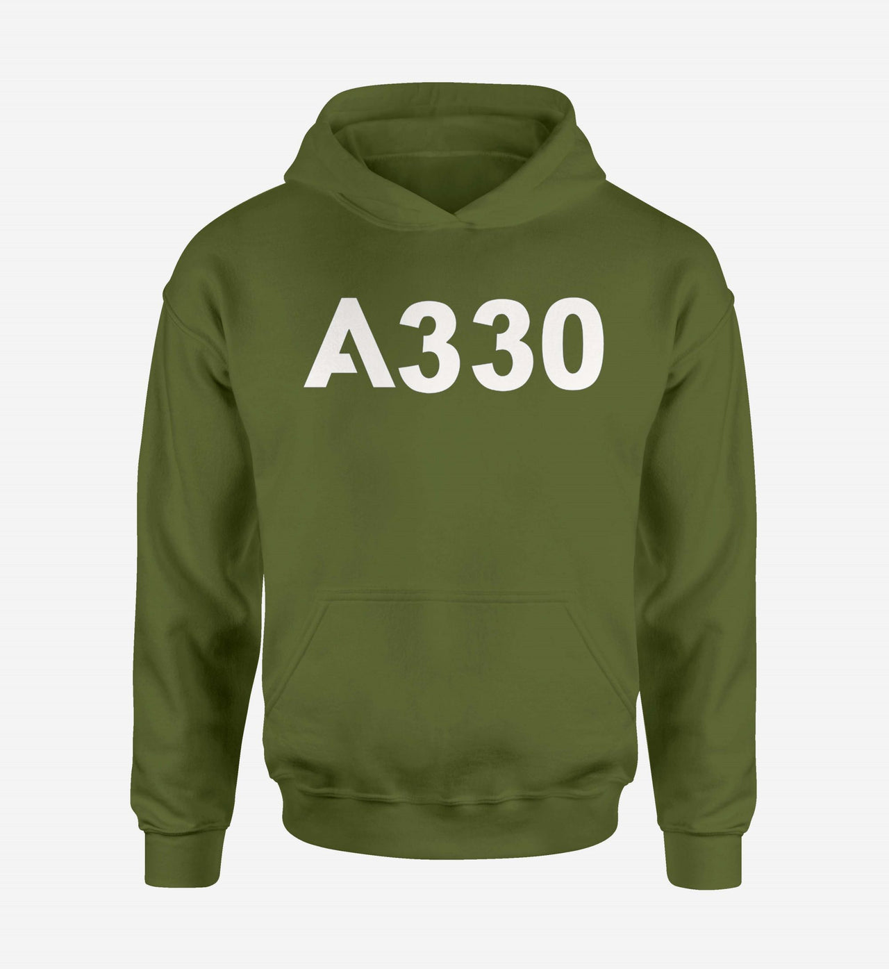 A330 Flat Text Designed Hoodies