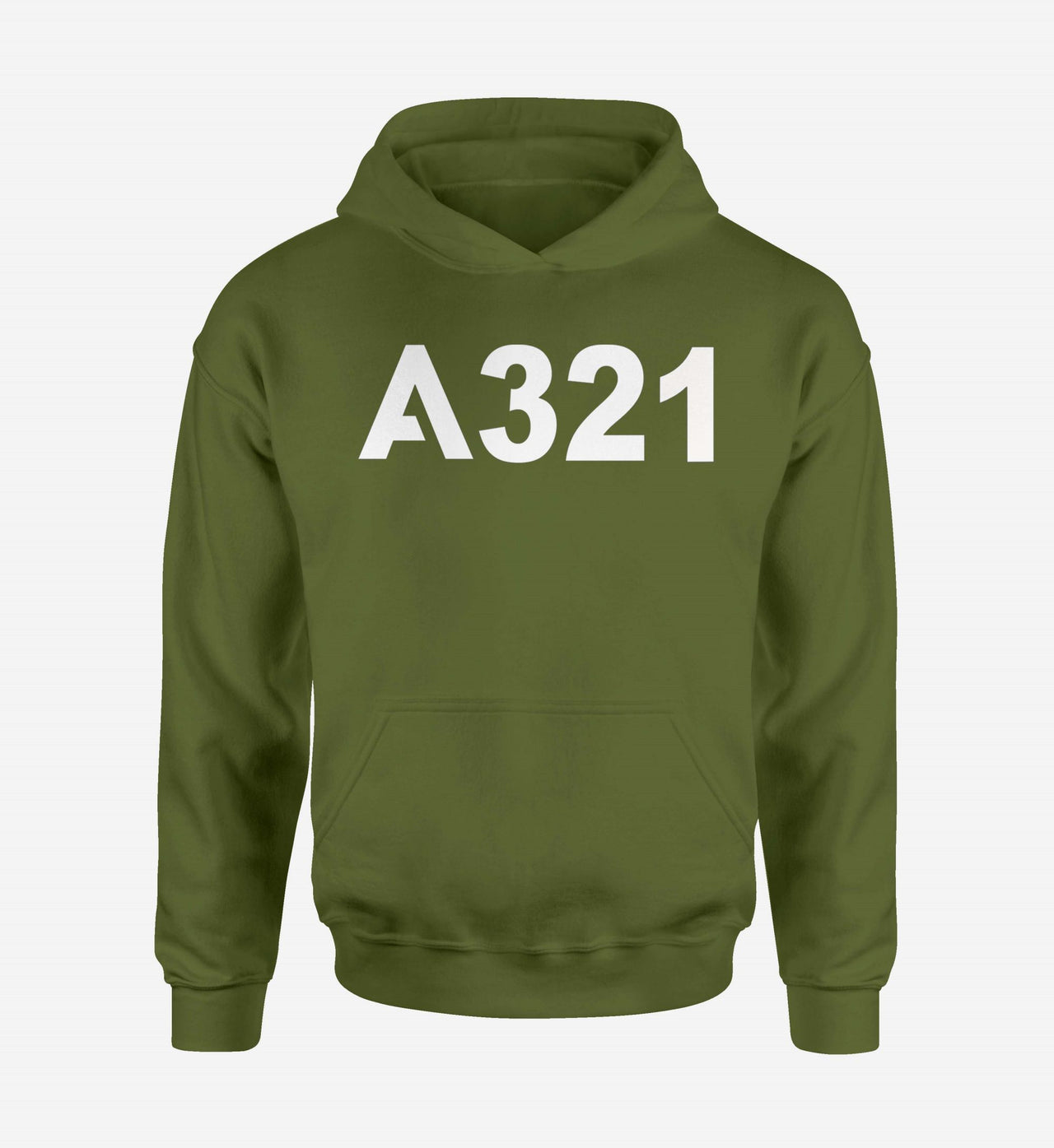 A321 Flat Text Designed Hoodies