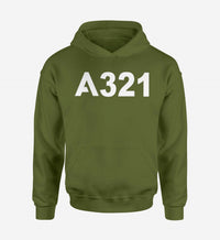 Thumbnail for A321 Flat Text Designed Hoodies