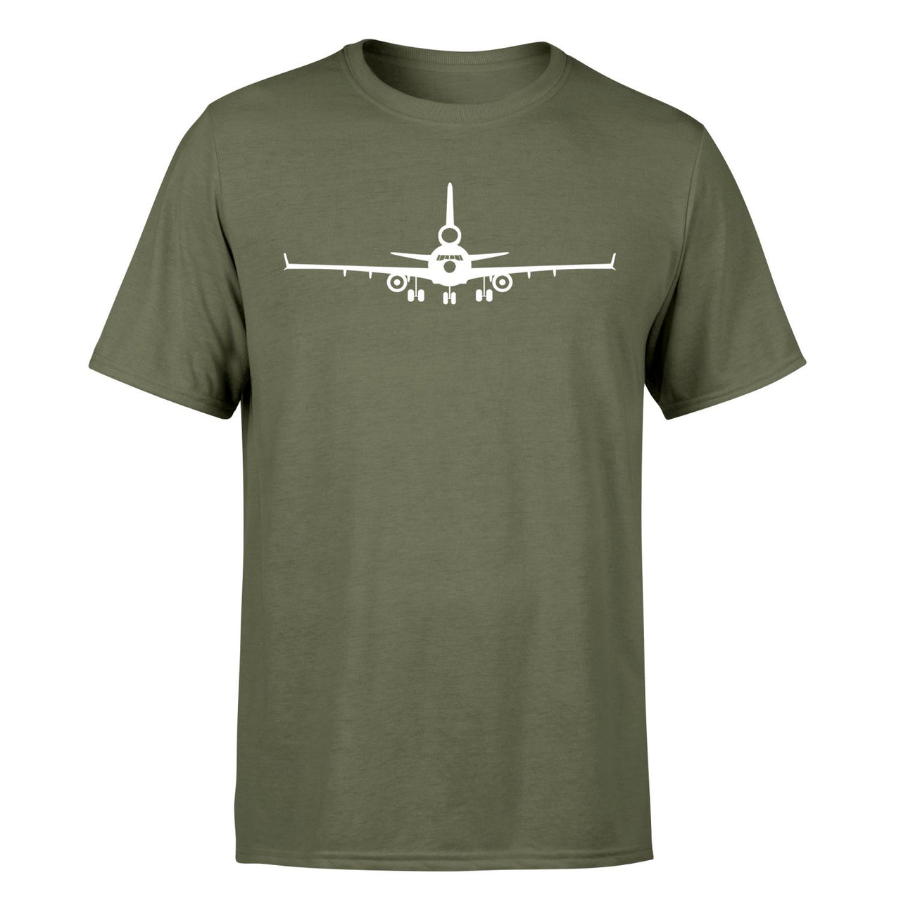 McDonnell Douglas MD-11 Silhouette Plane Designed T-Shirts