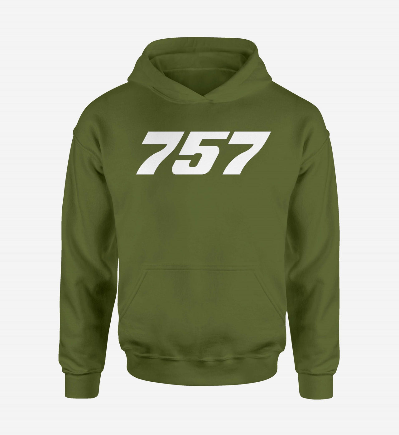 757 Flat Text Designed Hoodies