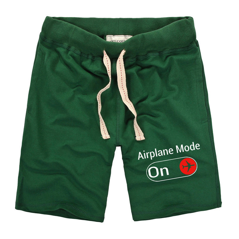 Airplane Mode On Designed Cotton Shorts