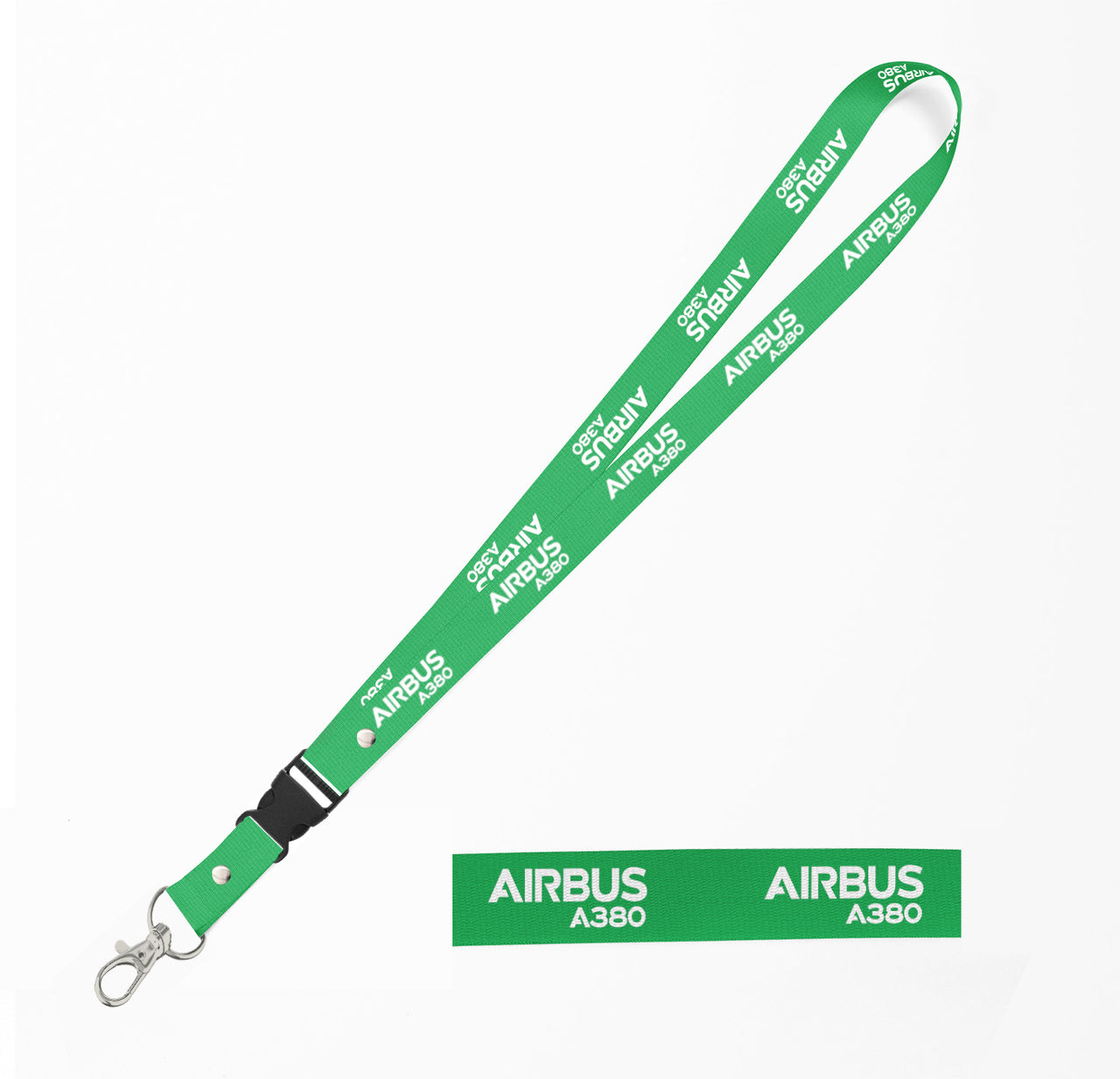 Airbus A380 & Text Designed Detachable Lanyard & ID Holders