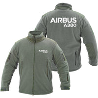 Thumbnail for Airbus A380 & Text Designed Fleece Military Jackets (Customizable)