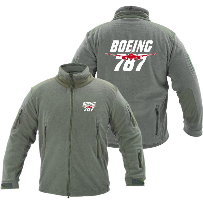 Amazing Boeing 787 Designed Fleece Military Jackets (Customizable)