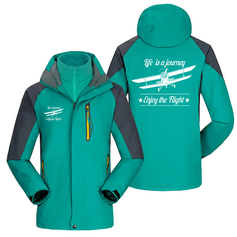 Life is a journey Enjoy the Flight Designed Thick Skiing Jackets