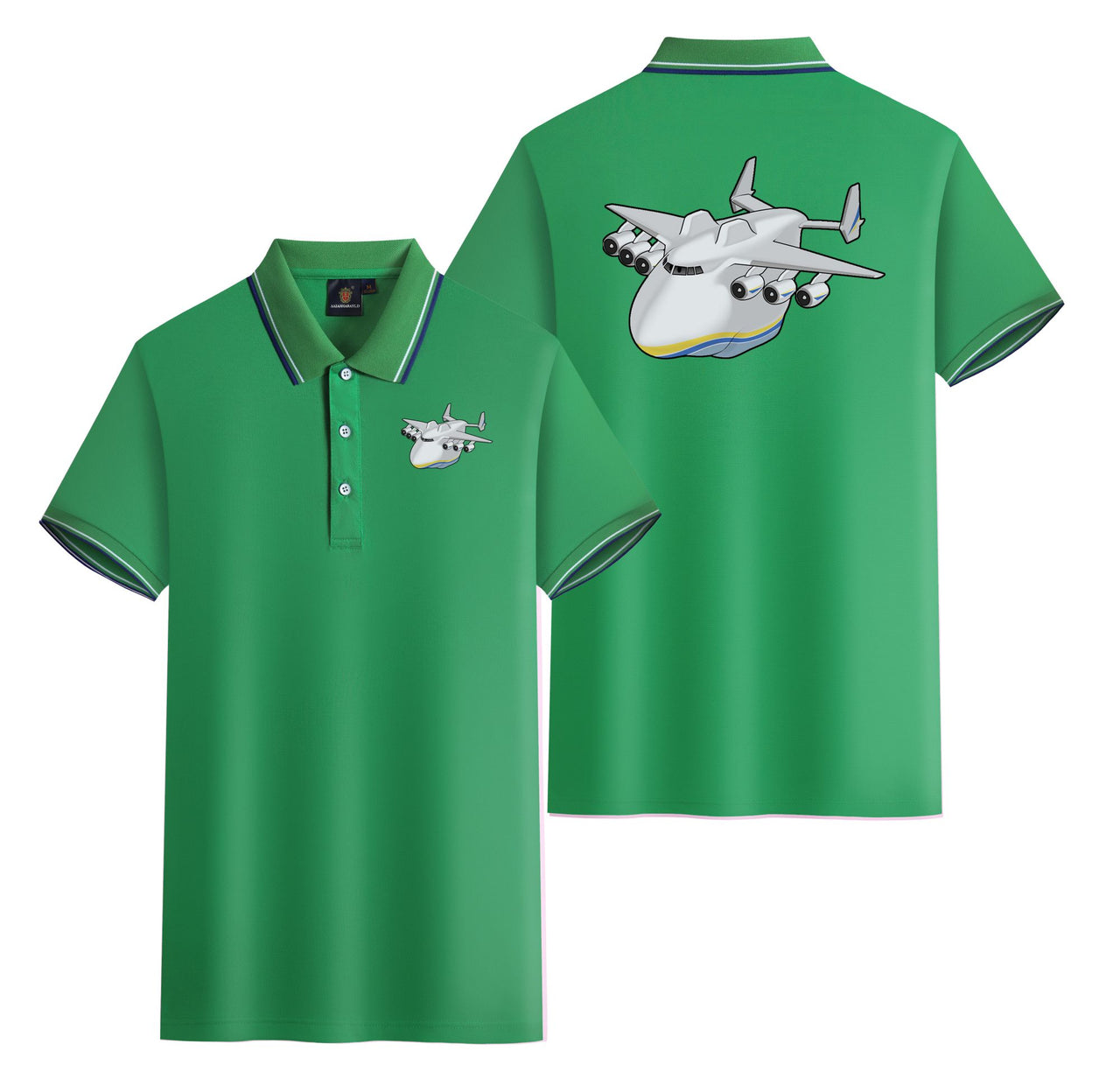 Antonov 225 (2) Designed Stylish Polo T-Shirts (Double-Side)