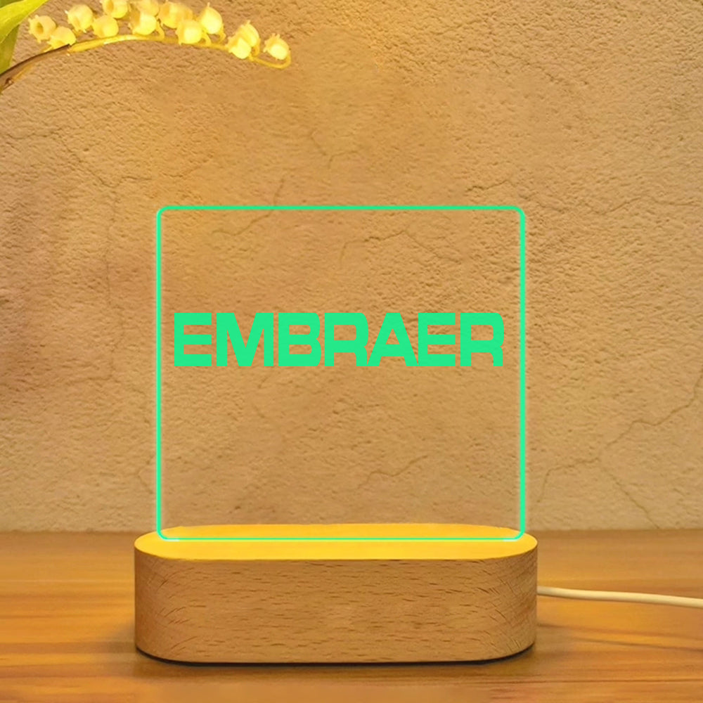 Embraer & Text Designed Night Lamp