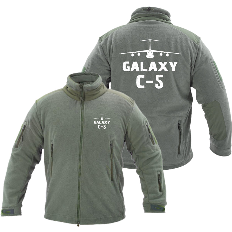 Galaxy C-5 & Plane Designed Fleece Military Jackets (Customizable)