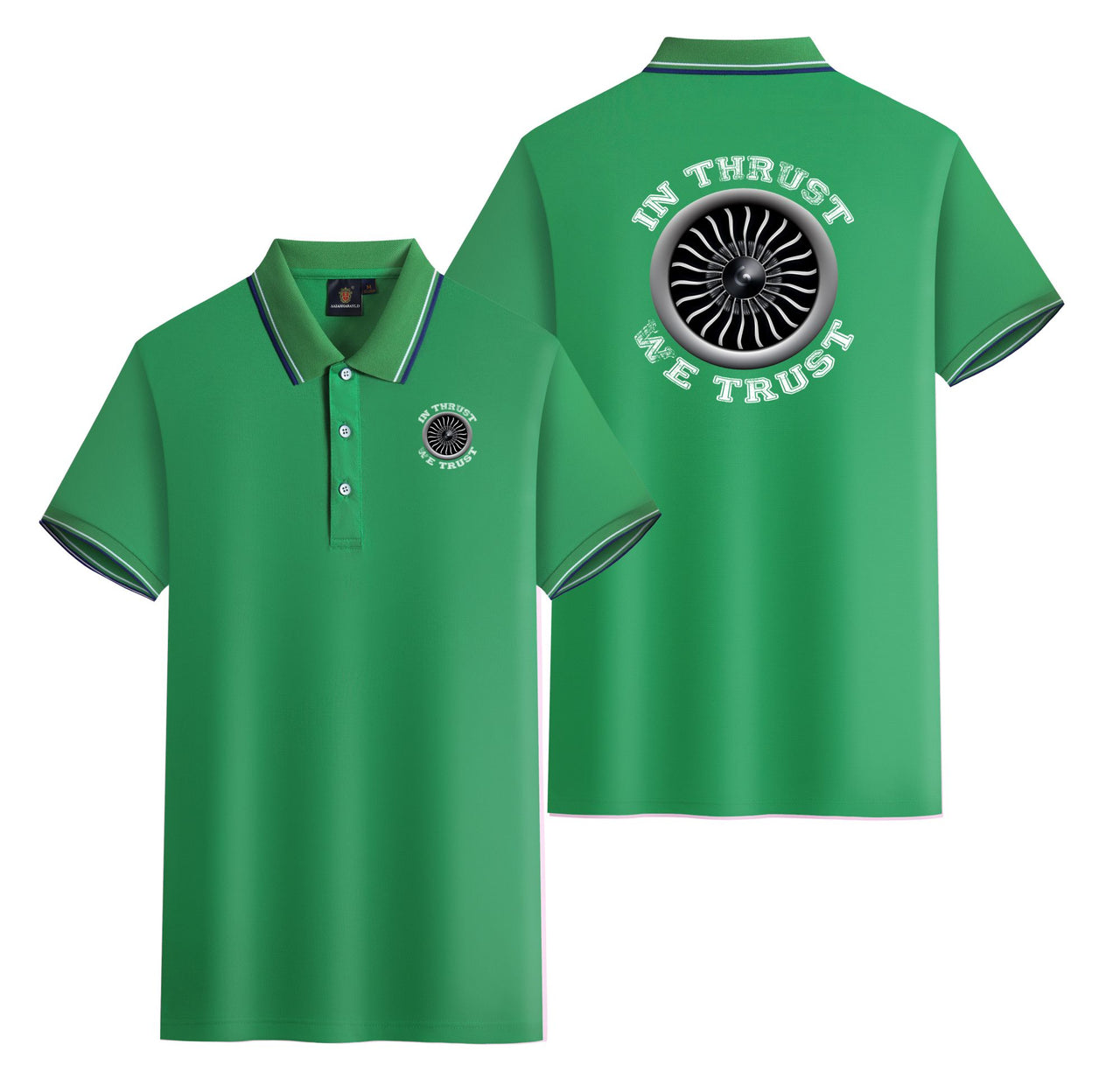 In Thrust We Trust (Vol 2) Designed Stylish Polo T-Shirts (Double-Side)