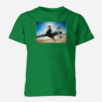 Thumbnail for Turning Right Fighting Falcon F16 Designed Children T-Shirts