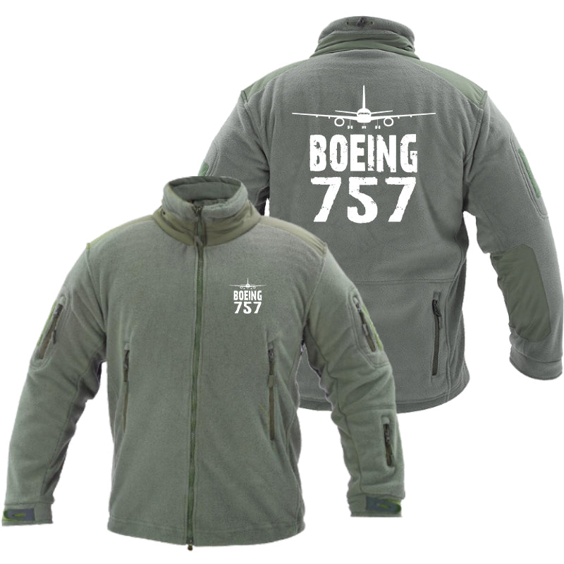 Boeing 757 & Plane Designed Fleece Military Jackets (Customizable)