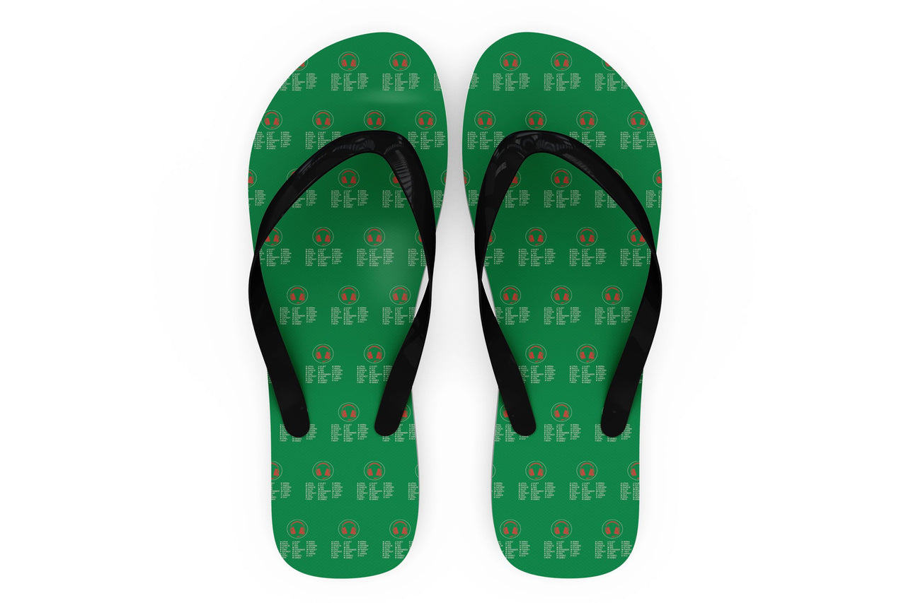 Aviation Alphabet 3 Designed Slippers (Flip Flops)