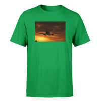 Thumbnail for Beautiful Aircraft Landing at Sunset Designed T-Shirts