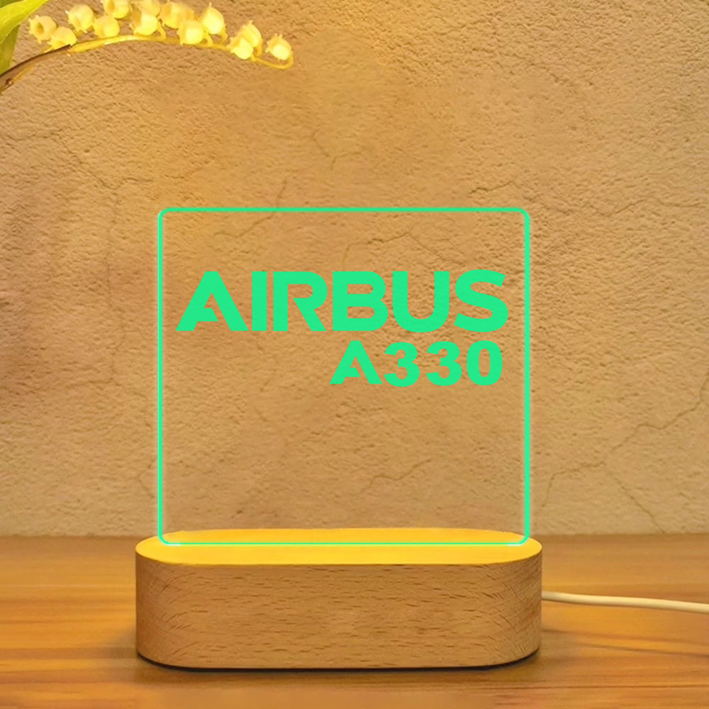 Airbus A330 & Text Designed Night Lamp