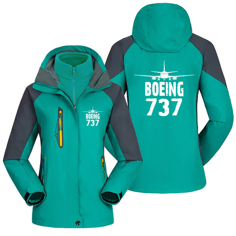 Boeing 737 & Plane Designed Thick "WOMEN" Skiing Jackets