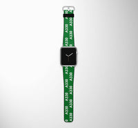 Thumbnail for A330 Flat Text Designed Leather Apple Watch Straps