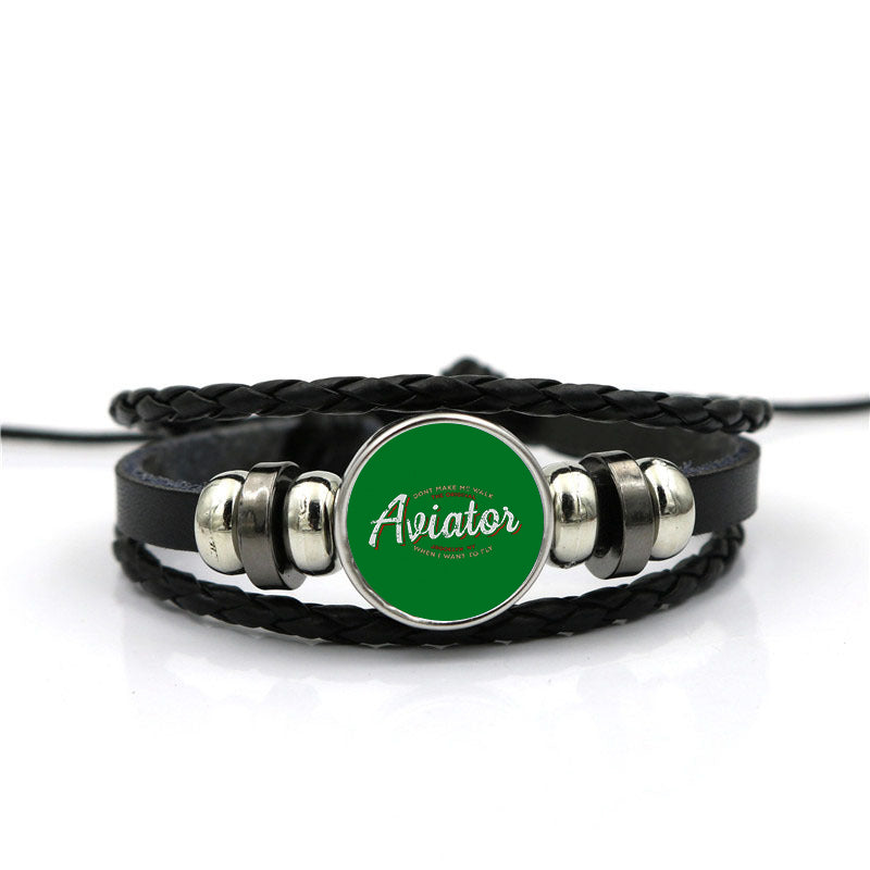 Aviator - Dont Make Me Walk Designed Leather Bracelets