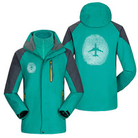 Thumbnail for Aviation Finger Print Designed Thick Skiing Jackets