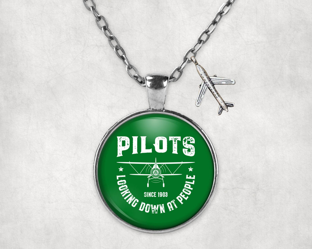 Pilots Looking Down at People Since 1903 Designed Necklaces