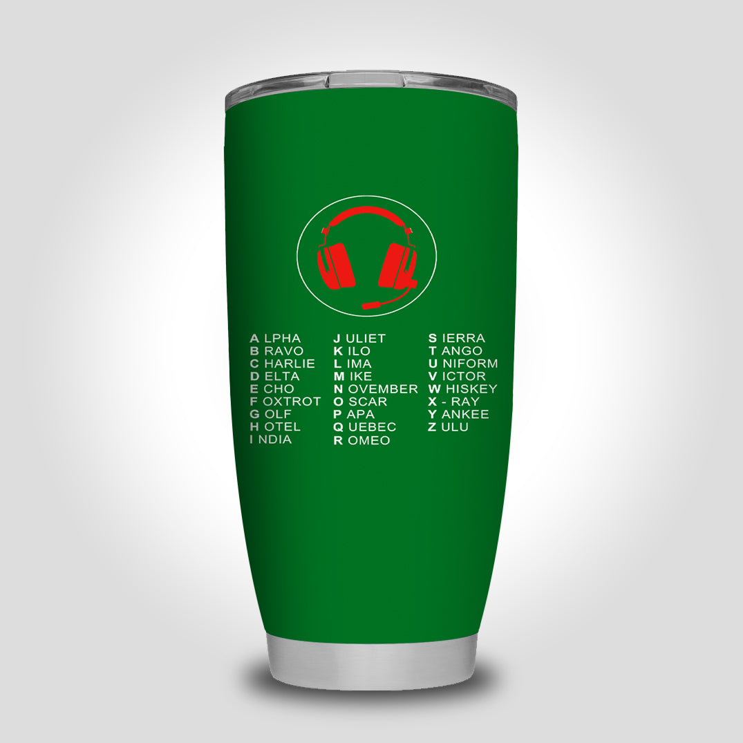 Aviation Alphabet 3 Designed Tumbler Travel Mugs