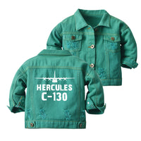 Thumbnail for Hercules C-130 & Plane Designed Children Denim Jackets