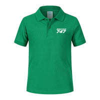 Thumbnail for Boeing 747 & Text Designed Children Polo T-Shirts