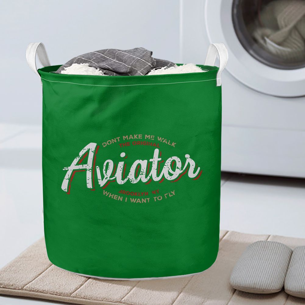 Aviator - Dont Make Me Walk Designed Laundry Baskets