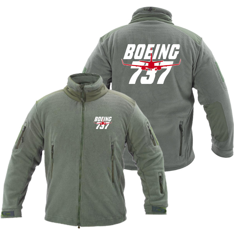 Amazing Boeing 737 Designed Fleece Military Jackets (Customizable)