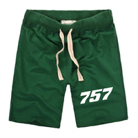 Thumbnail for 757 Flat Text Designed Cotton Shorts