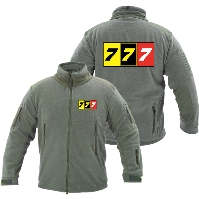 Flat Colourful 777 Designed Fleece Military Jackets (Customizable)