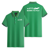 Thumbnail for Born To Fly Designed Stylish Polo T-Shirts (Double-Side)