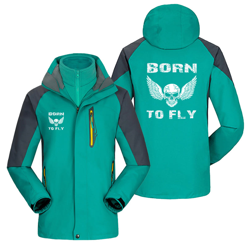 Born To Fly SKELETON Designed Thick Skiing Jackets