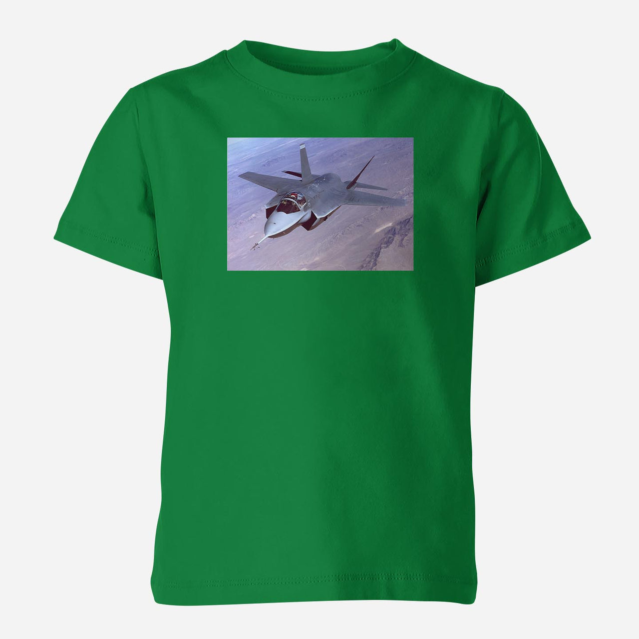 Fighting Falcon F35 Captured in the Air Designed Children T-Shirts