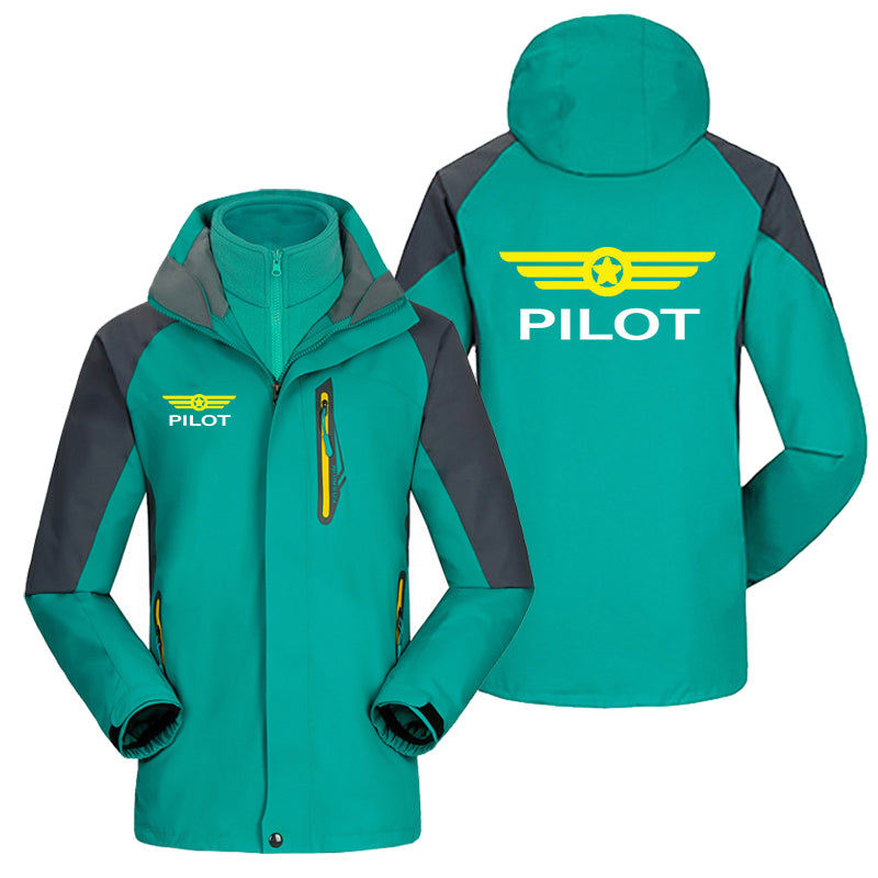 Pilot & Badge Designed Thick Skiing Jackets