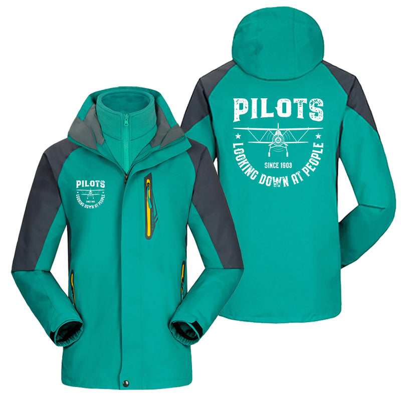 Pilots Looking Down at People Since 1903 Designed Thick Skiing Jackets