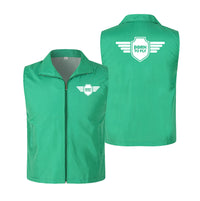 Thumbnail for Born To Fly & Badge Designed Thin Style Vests