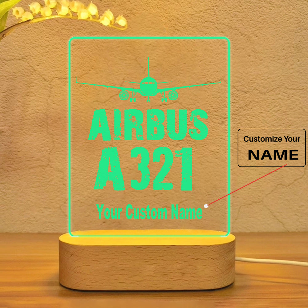 Airbus A321 & Plane Designed Night Lamp