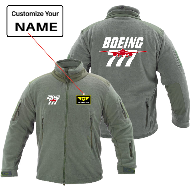 Amazing Boeing 777 Designed Fleece Military Jackets (Customizable)