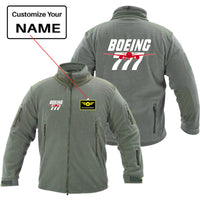 Thumbnail for Amazing Boeing 777 Designed Fleece Military Jackets (Customizable)