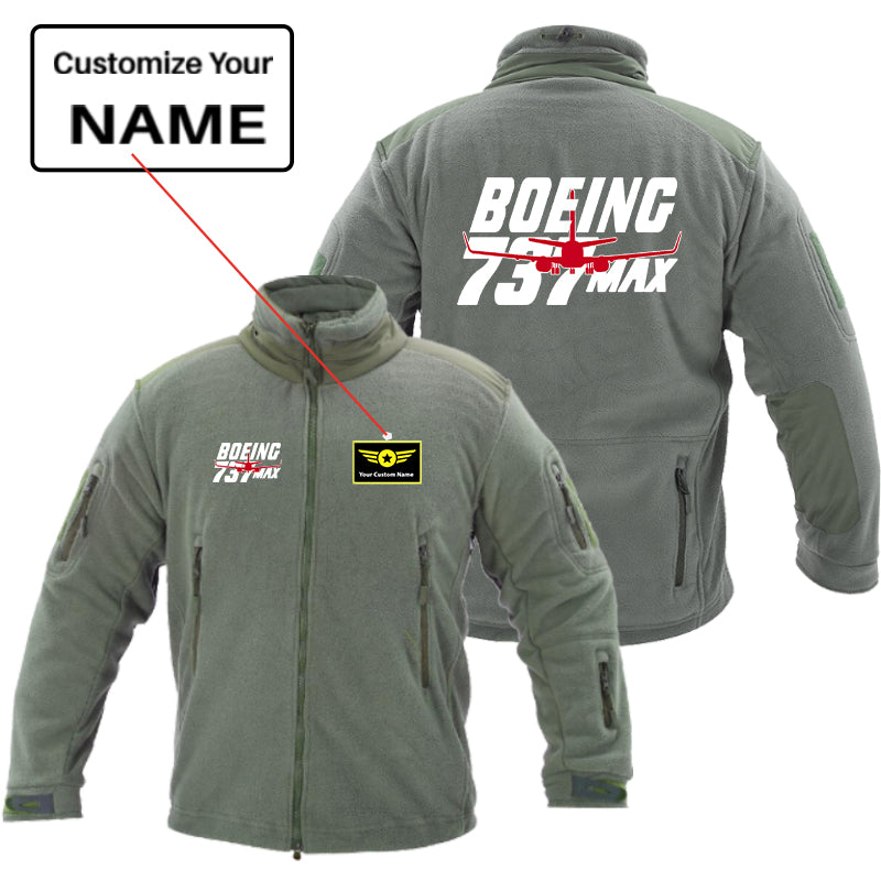 Amazing 737 Max Designed Fleece Military Jackets (Customizable)