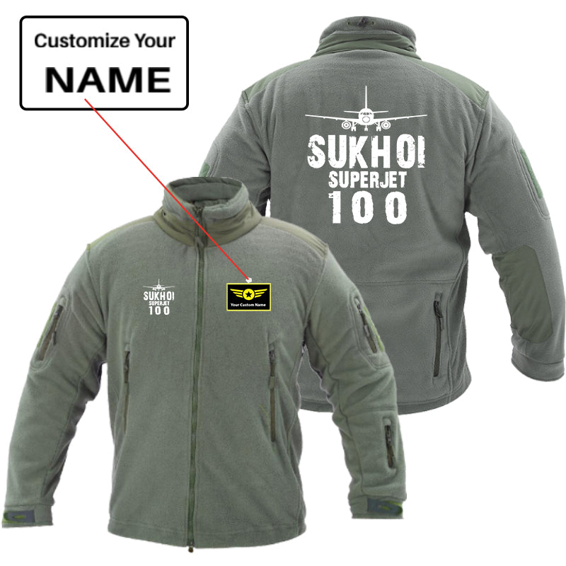 Sukhoi Superjet 100 & Plane Designed Fleece Military Jackets (Customizable)