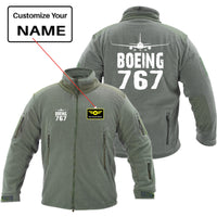 Thumbnail for Boeing 767 & Plane Designed Fleece Military Jackets (Customizable)